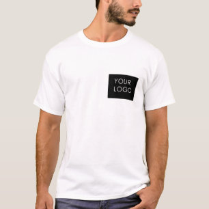 Camiseta Empresa personalizável Adicionar logotipo Branco m
