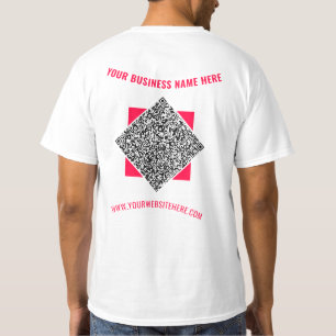 Camiseta Empresarial Código QR com Texto e Cores P
