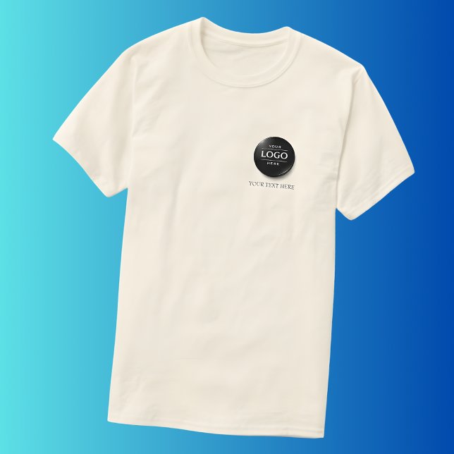 Camiseta Empresarial com Logo e Texto Simples (Criador carregado)