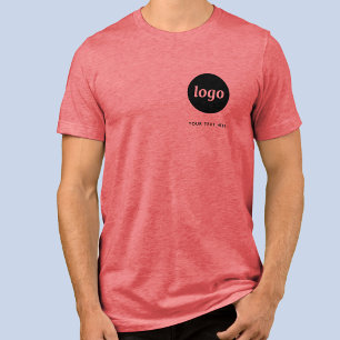 Camiseta Empresarial com Logo e Texto Simples
