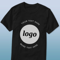 Camiseta Empresarial Com Logotipo E Texto Simples