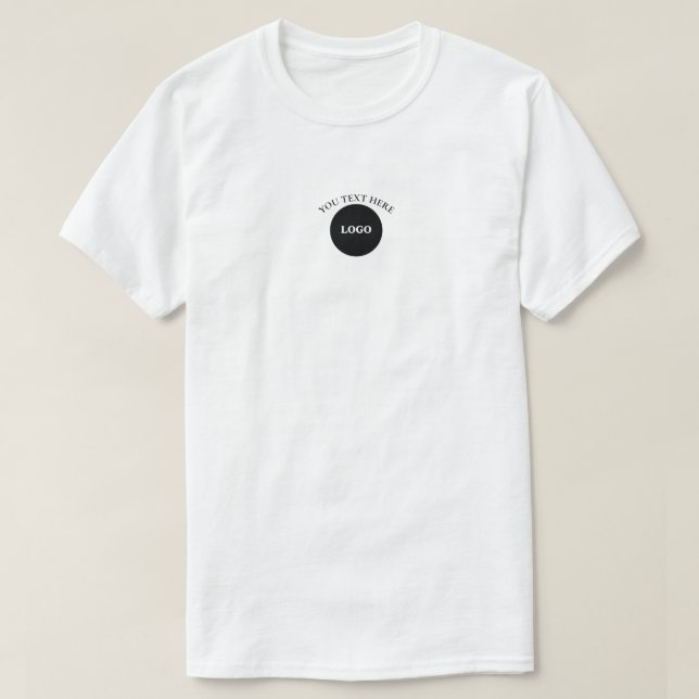 Camiseta Empresarial com Texto de Logo Personaliza (Frente do Design)