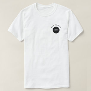 Camiseta Empresarial com Texto de Logo Personaliza
