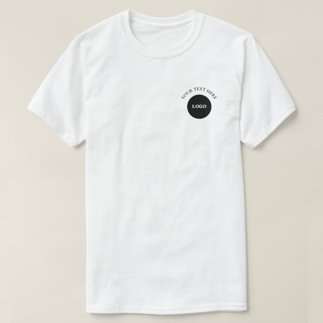 Camiseta Empresarial com Texto de Logo Personaliza (Frente do Design)
