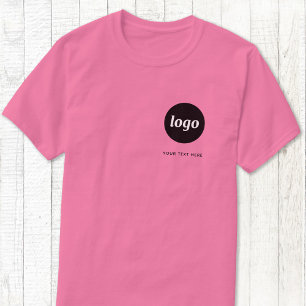 Camiseta Empresarial Simples com Logo e Texto