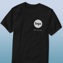 Camiseta Empresarial Simples com Logo e Texto