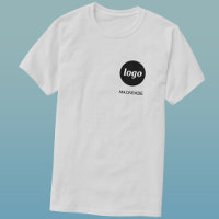 Camiseta Empresarial Simples com Logotipo e Texto