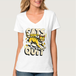 Camiseta Empresárias Mulheres Gatos Não Desistem do Sucesso