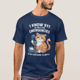 Camiseta Empty Food Bowl Emergency Cat family