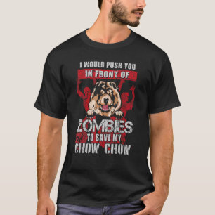 Camiseta Empurra-Te Para Os Zumbis Para Salvar O Meu Cachor