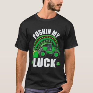 Camiseta Empurrando Minhas Crianças De Dia de São Patrício 