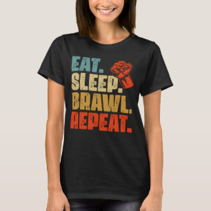 Camiseta Empurre a barra de repouso repetidamente os travad