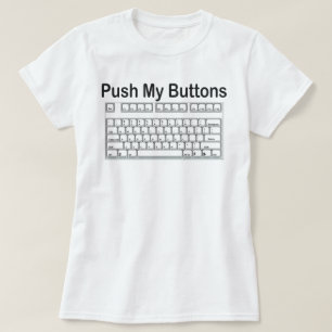 CAMISETA EMPURRE MEU TECLADO DE BOTÕES PRIMEIRA BASE