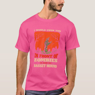 Camiseta Empurre-O Em Zombies Para Salvar Meu Cachorro De C