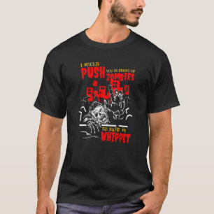 Camiseta Empurre-o em zombies para salvar o amor de cachorr
