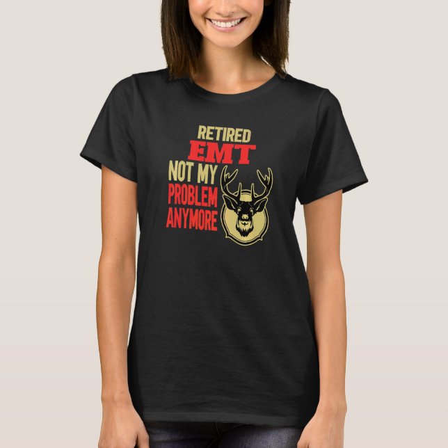 Camiseta Emt Deer Hunting aposentado (Frente)