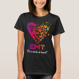 Camiseta EMT É uma obra de Enfermagem Cardíaca de Borboleta