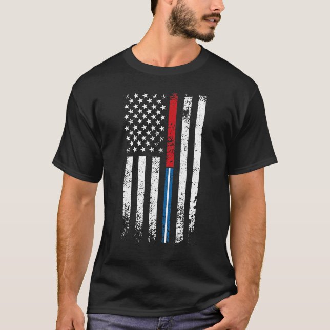 Camiseta Emt Firefighter Ems Flag Us Us Firefighter Emt App (Frente)