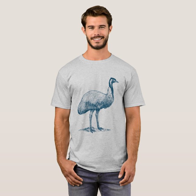 Camiseta Emu - Azul Oceano (Frente Completa)