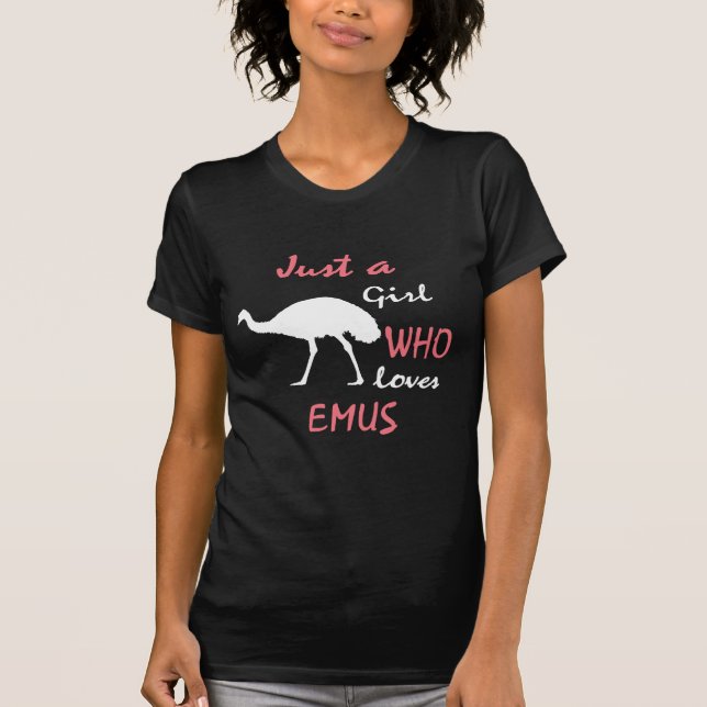 Camiseta Emu Bird Girl Gift (Frente)