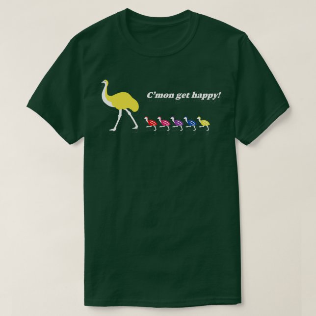 Camiseta Emu Ficar Feliz (Frente do Design)