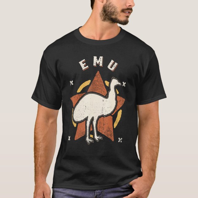 Camiseta Emu Vintage Retro Classic Animal (Frente)