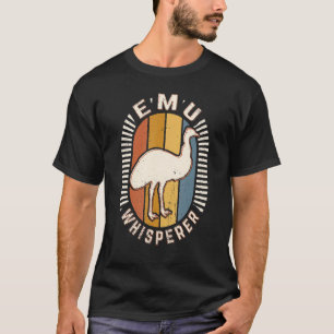 Camiseta Emu Whisperer Vintage Retro Animal Love Clássico