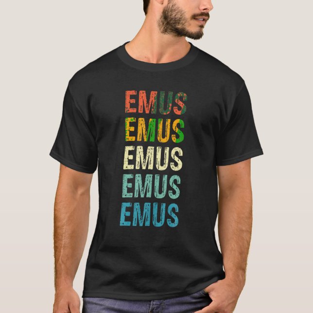 Camiseta Emus Retro Vintage T Shirt (Frente)