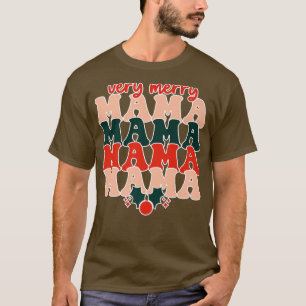 Camiseta En78 Muito Feliz Mãe Feliz Natal Natal Mãe Noel