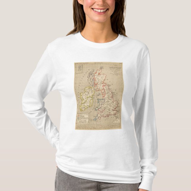 Camiseta En 1100 de Angleterre, de Ecosse, de Irlande e de (Frente)