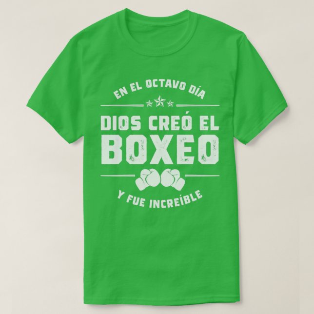 Camiseta En el octavo da Dios cre el Boxeo (Frente do Design)