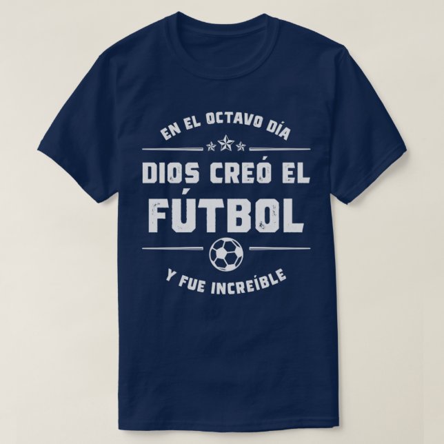 Camiseta En el octavo da Dios cre el Ftbol (Frente do Design)