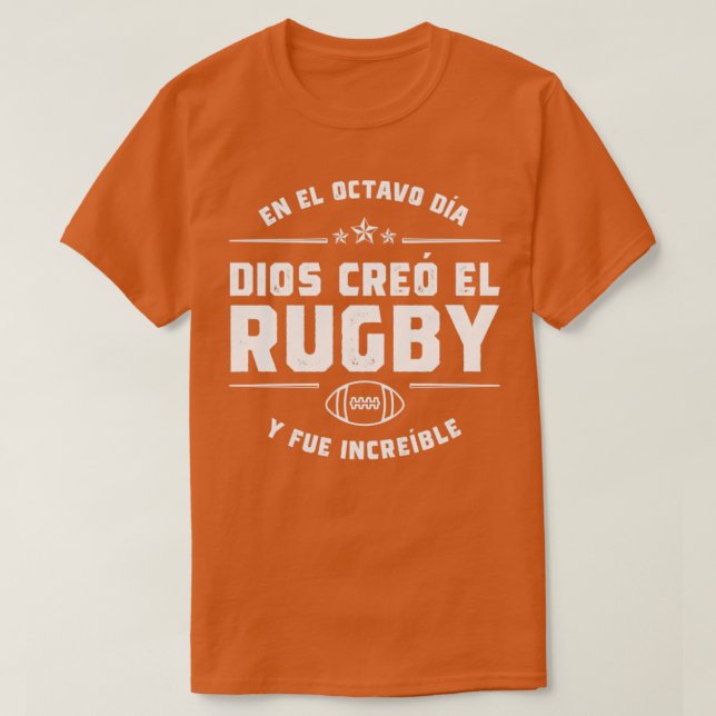Camiseta En el octavo da Dios cre el Rugby (Frente do Design)