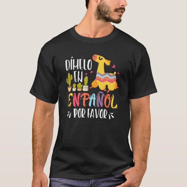 Camiseta En Espanol Por Favor Bilingual Spanish Teacher (Frente)