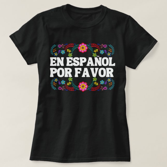 Camiseta En Español Por Favor , Professora Espanhola Gift M (Frente do Design)