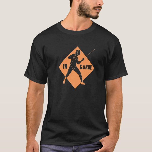 Camiseta En Garde Fencer Máscara Fenciada (Frente)