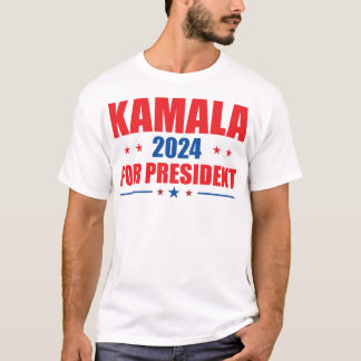 Camiseta (EN) Senhora Presidente Kamala 2024 Vamos termina