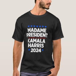 Camiseta (EN) Senhora Presidente Kamala Harris 2024 Preside