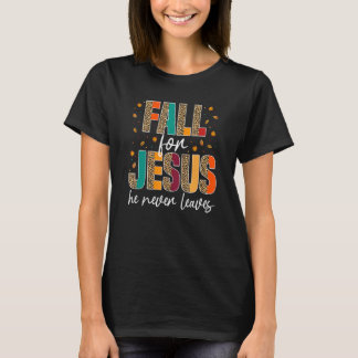 Camiseta Enamorai-vos de Jesus Ele Nunca Deixa Fé Cristã Je