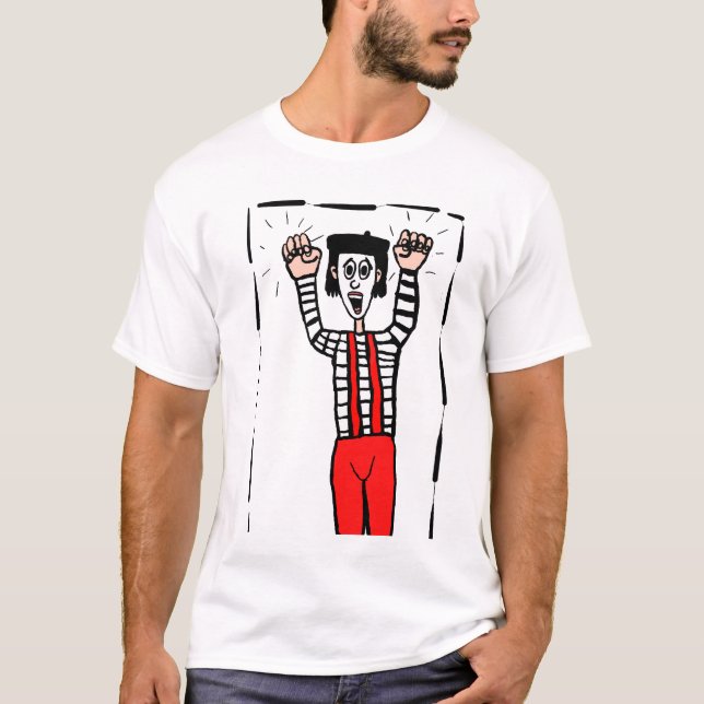 Camiseta Encaixotado - no t-shirt do Mime (Frente)