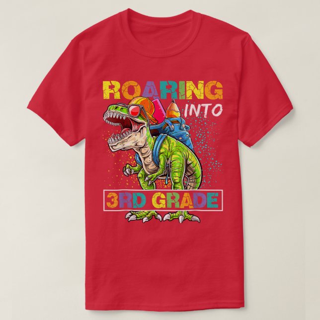 Camiseta Encaminhando Para O Dinossauro Da 3ª Série T Rex D (Frente do Design)