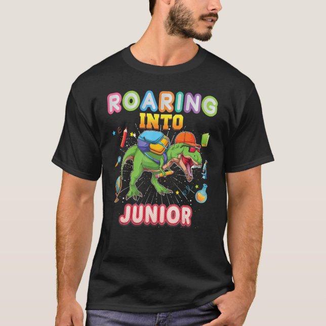 Camiseta Encaminhando Para O Jovem Dinossauro Rex Sausus De (Frente)