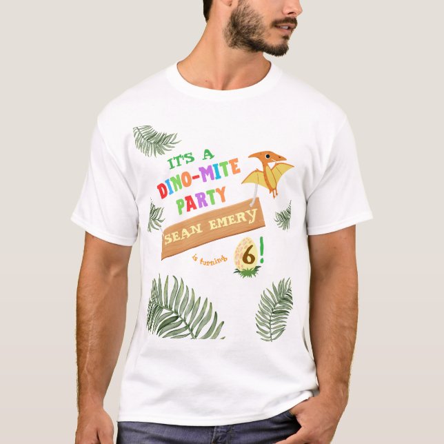 Camiseta Encaminhar para Cores: Dinossauro Incrível (Frente)