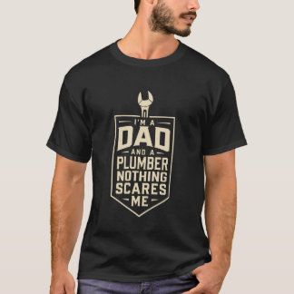 Camiseta Encanador Engraçado Pai Reparador de Tubulações