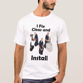 Camiseta Encanador Eu Conserto Limpo Instalo Festa de Faz-t
