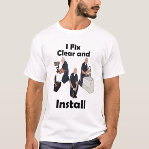 Camiseta Encanador Eu Conserto Limpo Instalo Festa de Faz-t