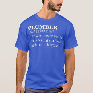 Camiseta Encanador Legal de Definição de Encanamento Funny