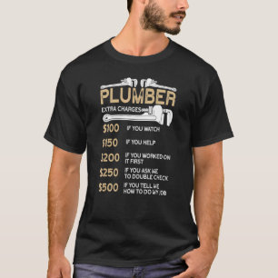 Camiseta Encanador taxa extra de cobranças de mão de obra e