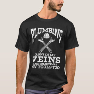 Camiseta Encanamento Pai Encanador Corre Em Minhas Veias Às