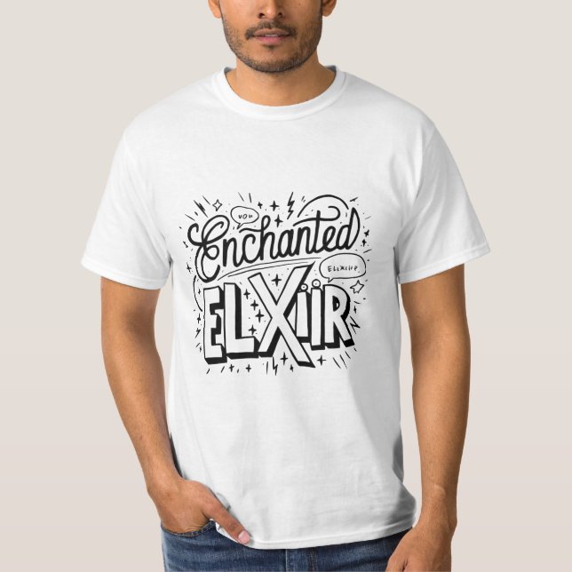 Camiseta ✅ 👕 Encantada Camisa-T Masculina de Elixir (Frente)